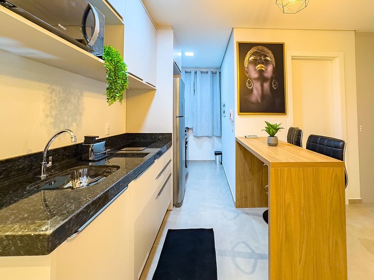 Flat aconchegante, ótima localização/ com piscina