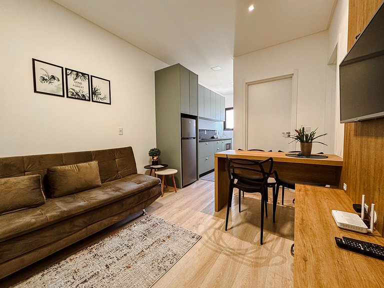Flat moderno 1 quarto | Perto da Unifebe
