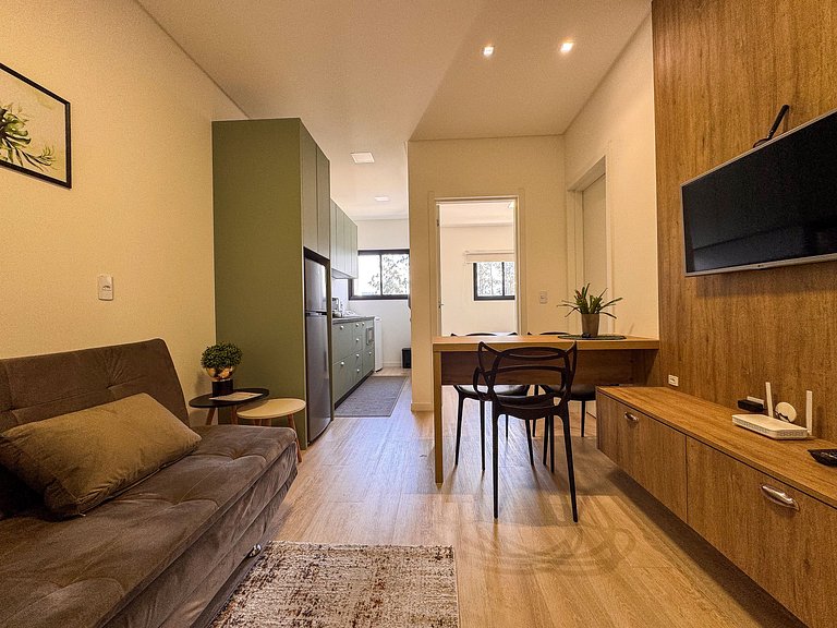 Flat moderno 1 quarto | Perto da Unifebe