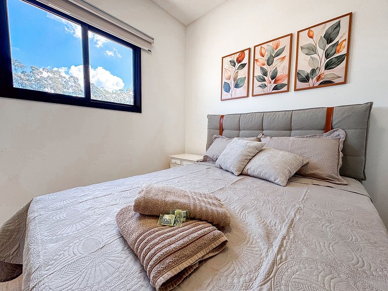 Flat moderno 1 quarto | Perto da Unifebe