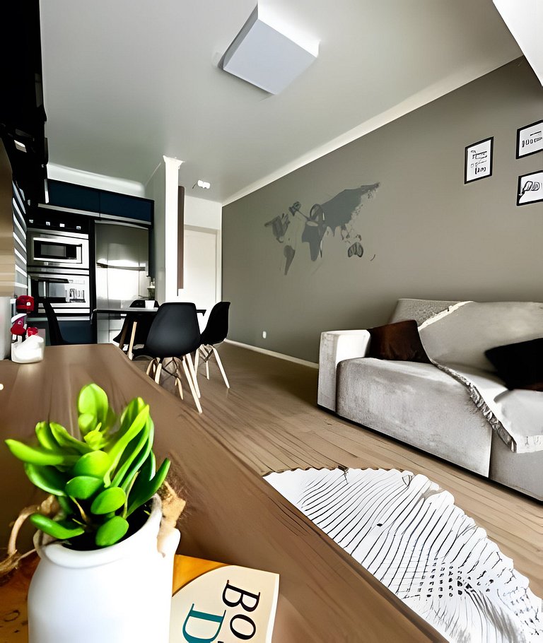 Apto completo p/ até 5 pessoas – perto do Centro