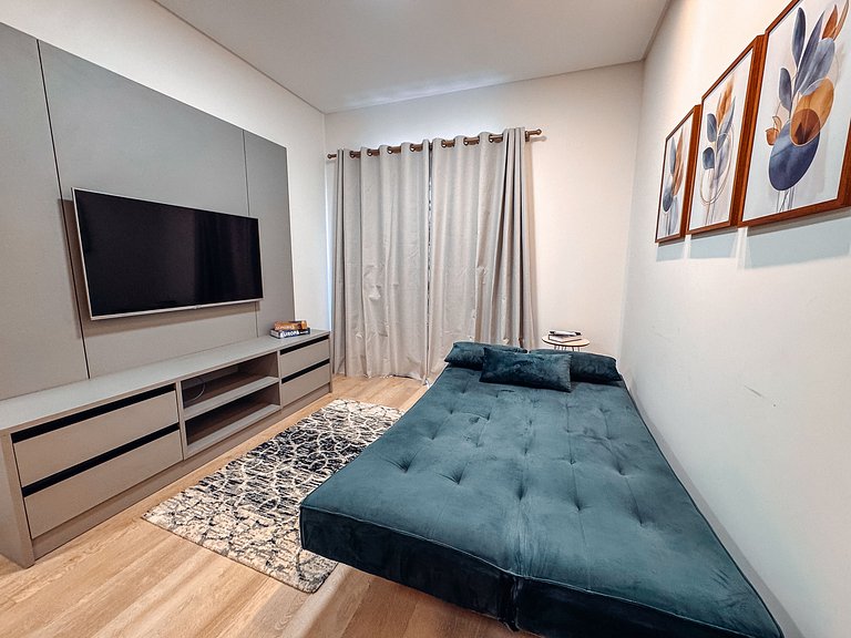 Apto de 1 Quarto | 4 pessoas| churrasqueira