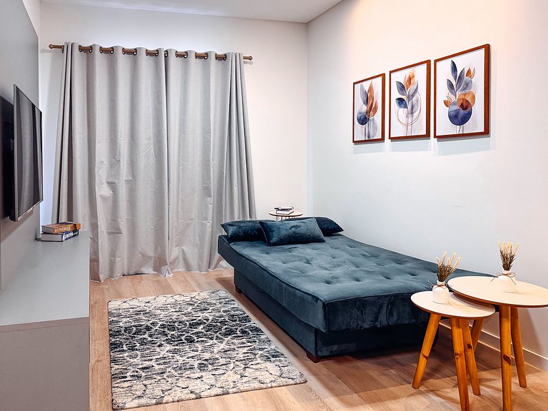 Apto de 1 Quarto | 4 pessoas| churrasqueira