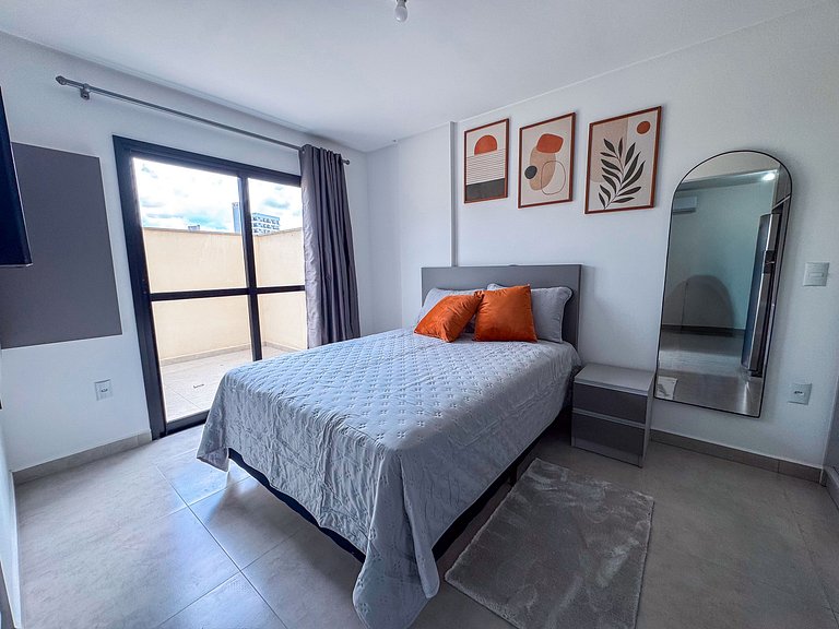 Studio Novo e Completo Próx. faculdade e shoppings