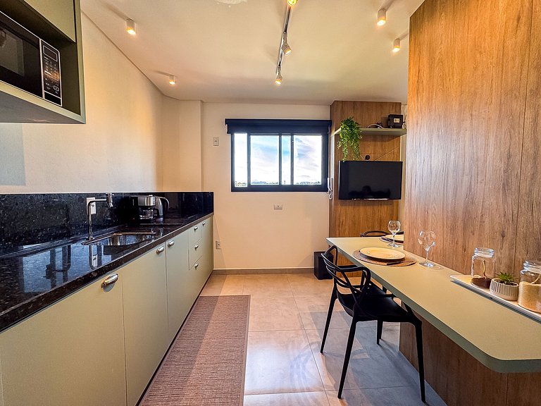 Studio Completo com Garagem | Ar-cond | Wi-Fi