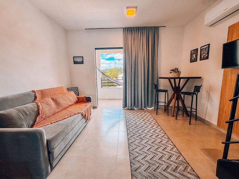 Flat completo no centro para até 4 pessoas