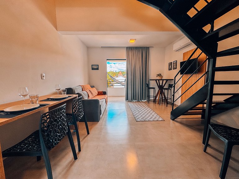 Flat completo no centro para até 4 pessoas