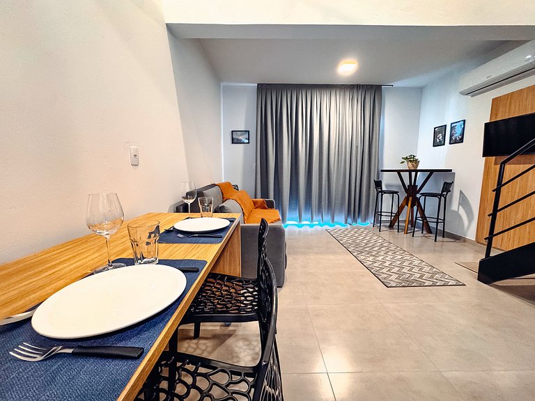 Flat completo no centro para até 4 pessoas