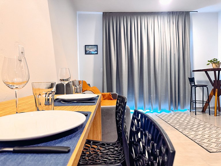 Flat completo no centro para até 4 pessoas