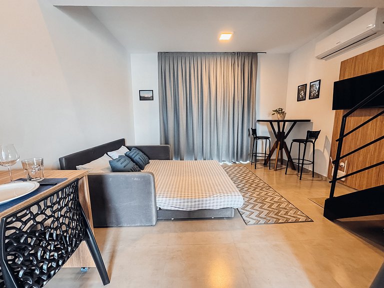 Flat completo no centro para até 4 pessoas