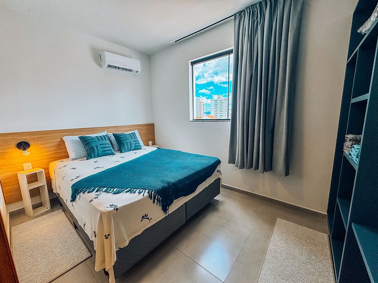 Apartamento de 1 quarto com sofá-cama no centro para até 4 p