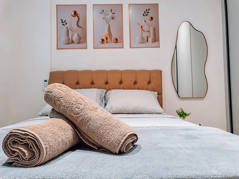 Flat moderno com churrasqueira próximo à Unifebe