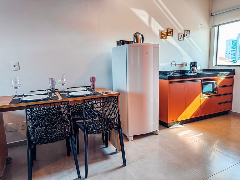 Centro | Loft para até 4 pessoas com vaga garagem