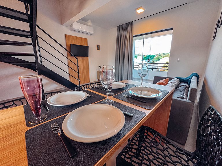 Centro | Loft para até 4 pessoas com vaga garagem