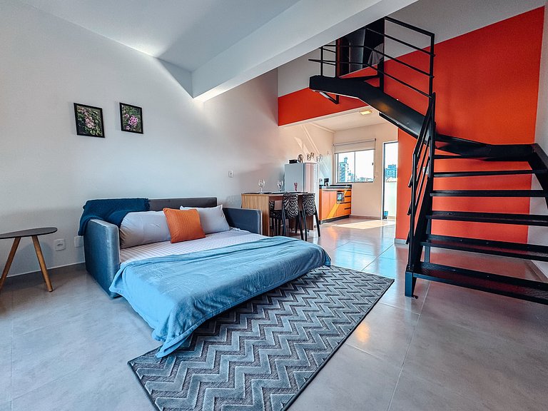 Centro | Loft para até 4 pessoas com vaga garagem