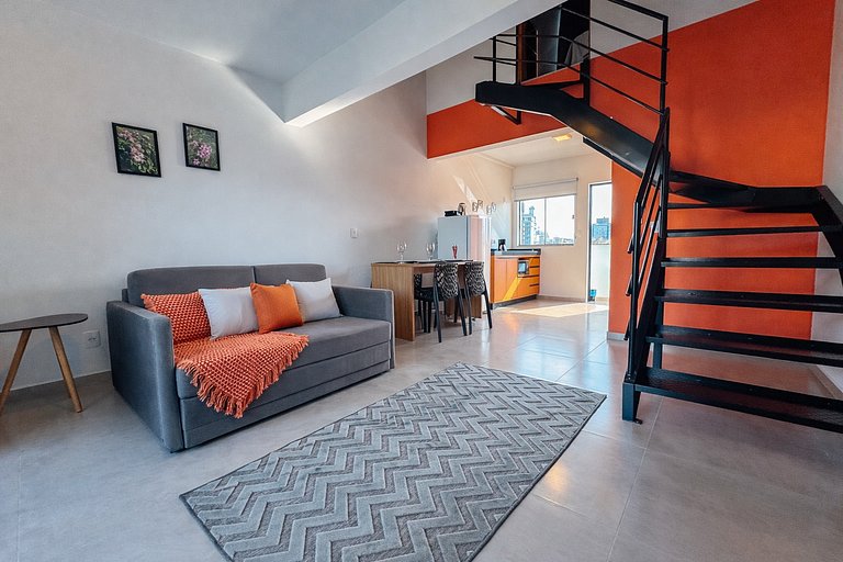 Centro | Loft para até 4 pessoas com vaga garagem