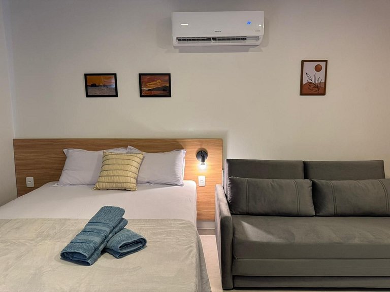 Apto Centro p/ 4 | varanda + garagem