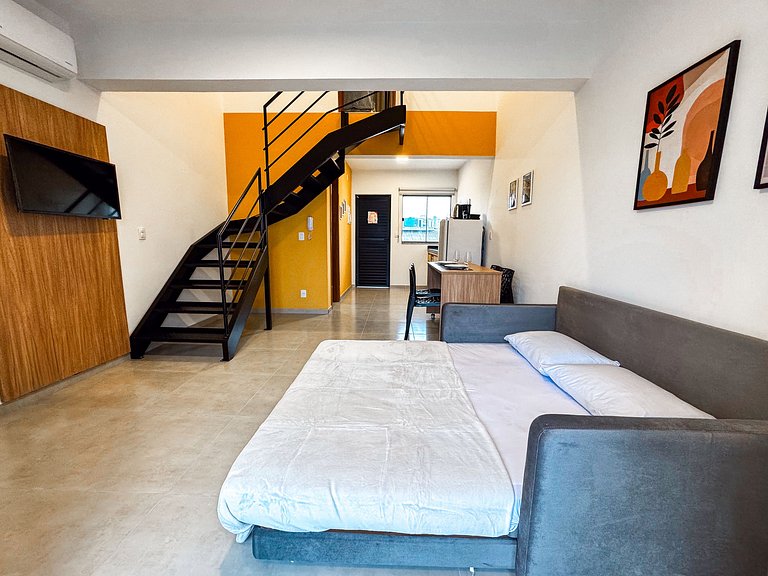 Centro: Flat p/ 4 pessoas + Wifi + Vaga