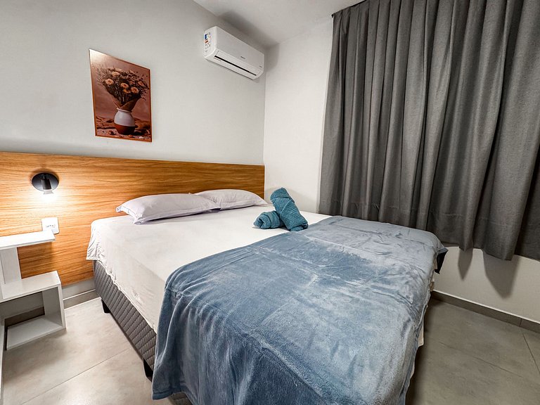 Centro: Flat p/ 4 pessoas + Wifi + Vaga