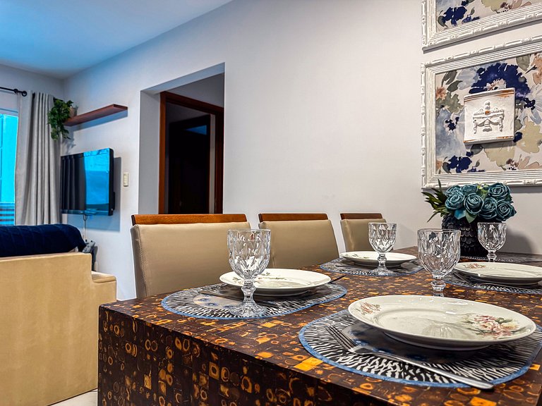 Centro Brusque | 2 Quartos com churrasq e ar cond