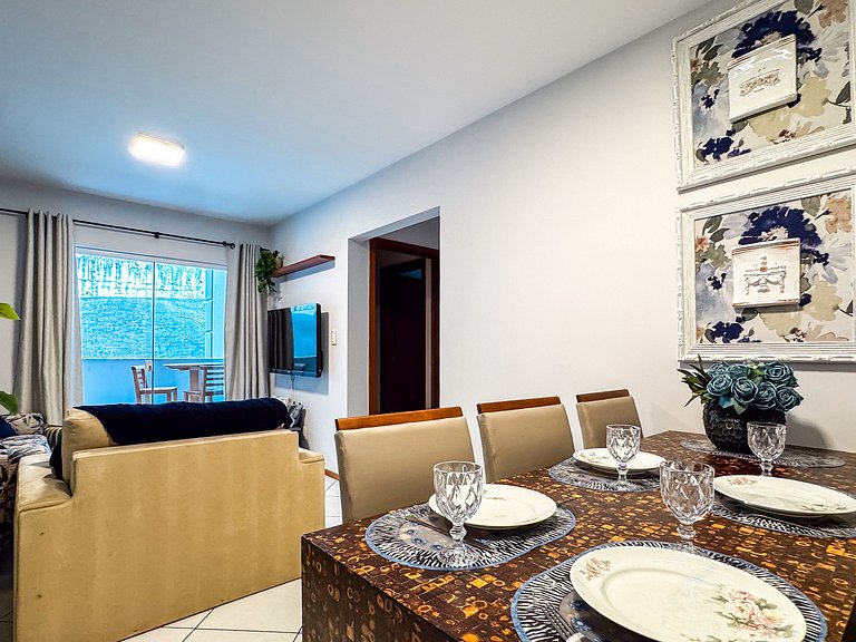 Centro Brusque | 2 Quartos com churrasq e ar cond