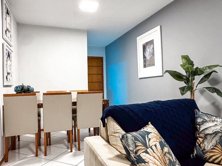 Centro Brusque | 2 Quartos com churrasq e ar cond