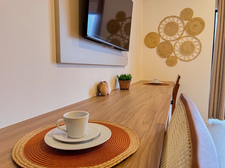 Flat para 2 | Garagem + lavanderia