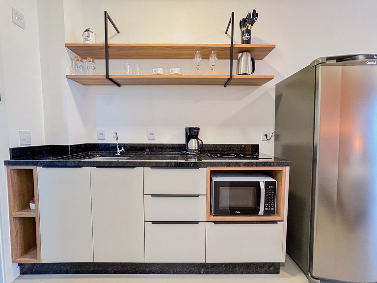 Flat para 2 | Garagem + lavanderia