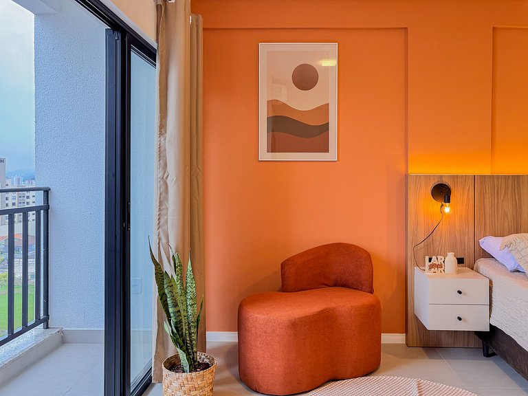 Flat para 2 | Garagem + lavanderia