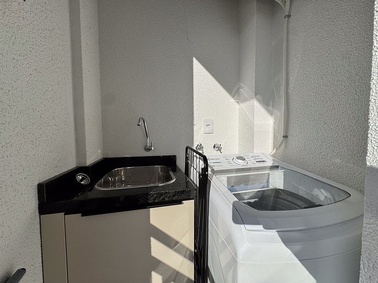 Flat para 2 | Garagem + lavanderia